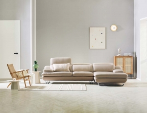 [Monthly Best 10%] 노드 4인 카우치형 기능성 슈렁큰 천연면피 소가죽 소파