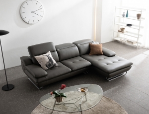 [Monthly Best 10%] 노드 3.5인 카우치형 기능성 슈렁큰 천연면피 소가죽 소파