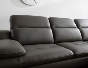 [Monthly Best 10%] 노드 3.5인 카우치형 기능성 슈렁큰 천연면피 소가죽 소파