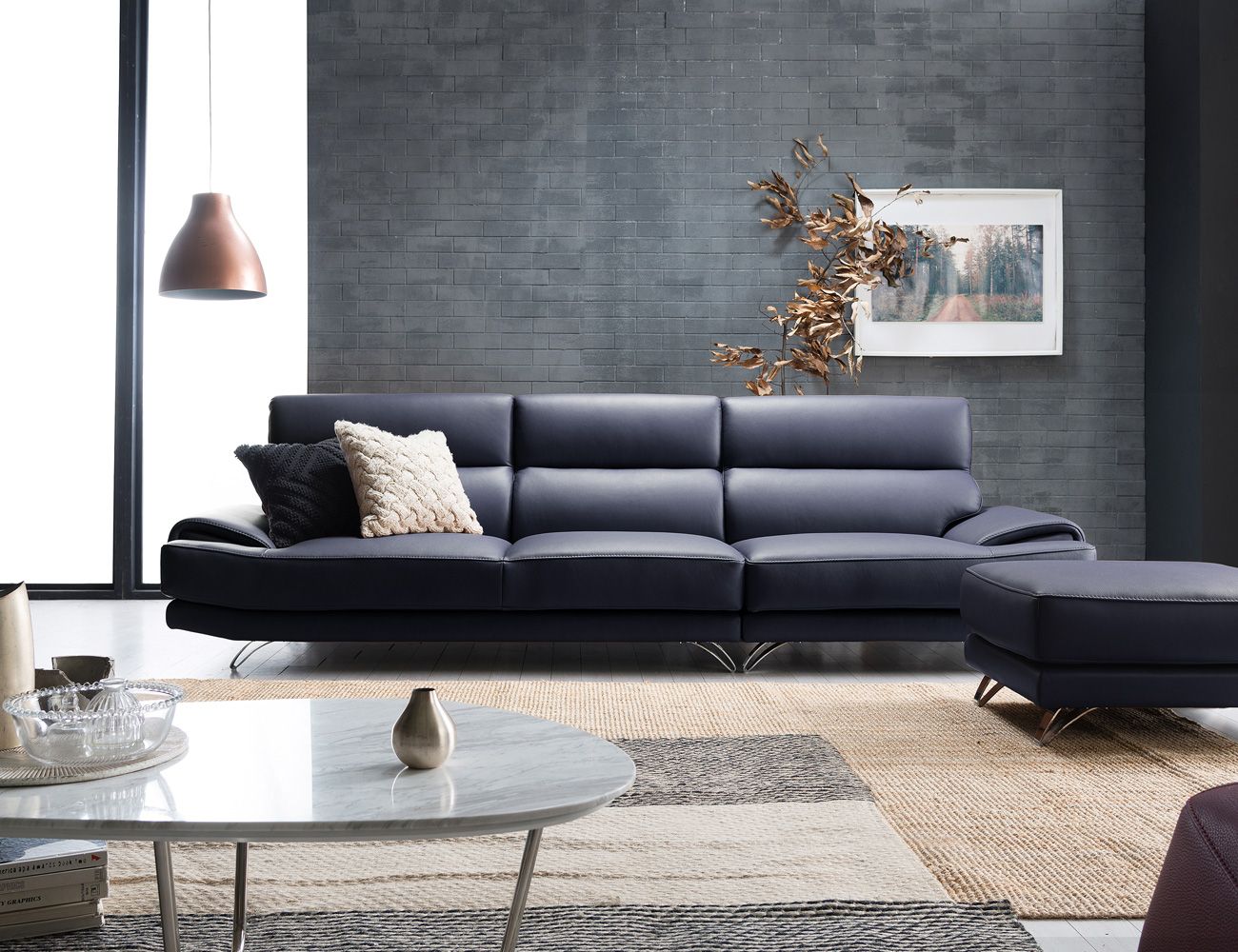 [Agnes Series 20%] 아그네스II 4인 슈렁큰 천연면피 소가죽 소파