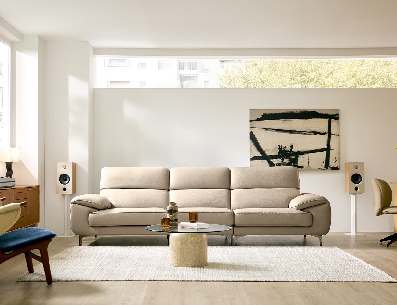 라미에르I 4인 기능성 슈렁큰 천연면피 소가죽 소파(전측면가죽적용)