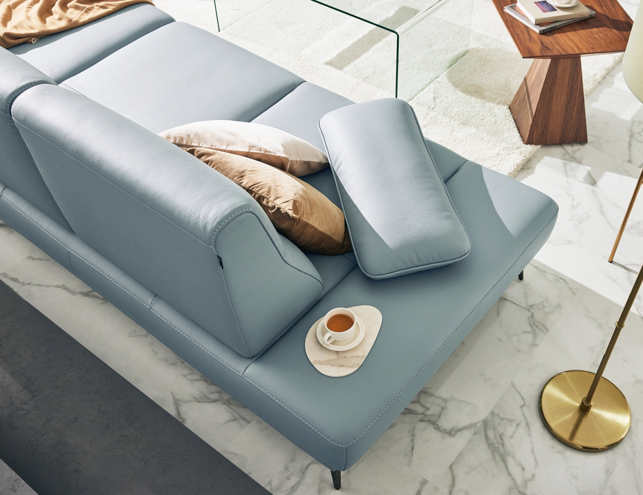 [healing sofa] 라파 스윙 4인 기능성 럭스 통가죽 천연면피 소가죽 소파+쿠션2개