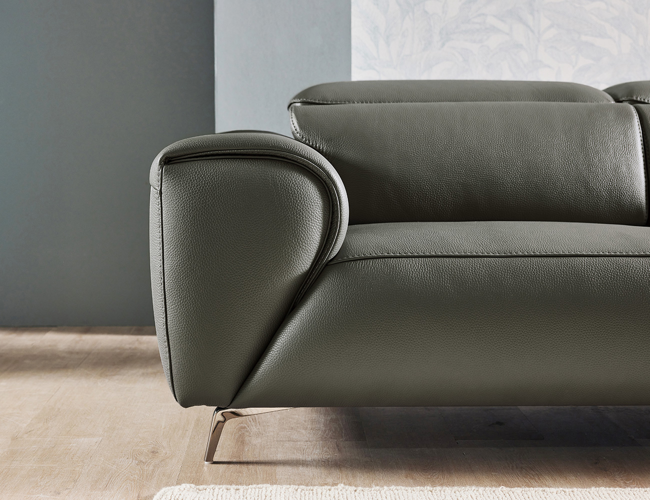 [Komo Day 17%] 뉴 클레버 3.5인 기능성 슈렁큰 천연면피 소가죽 소파+쿠션1개