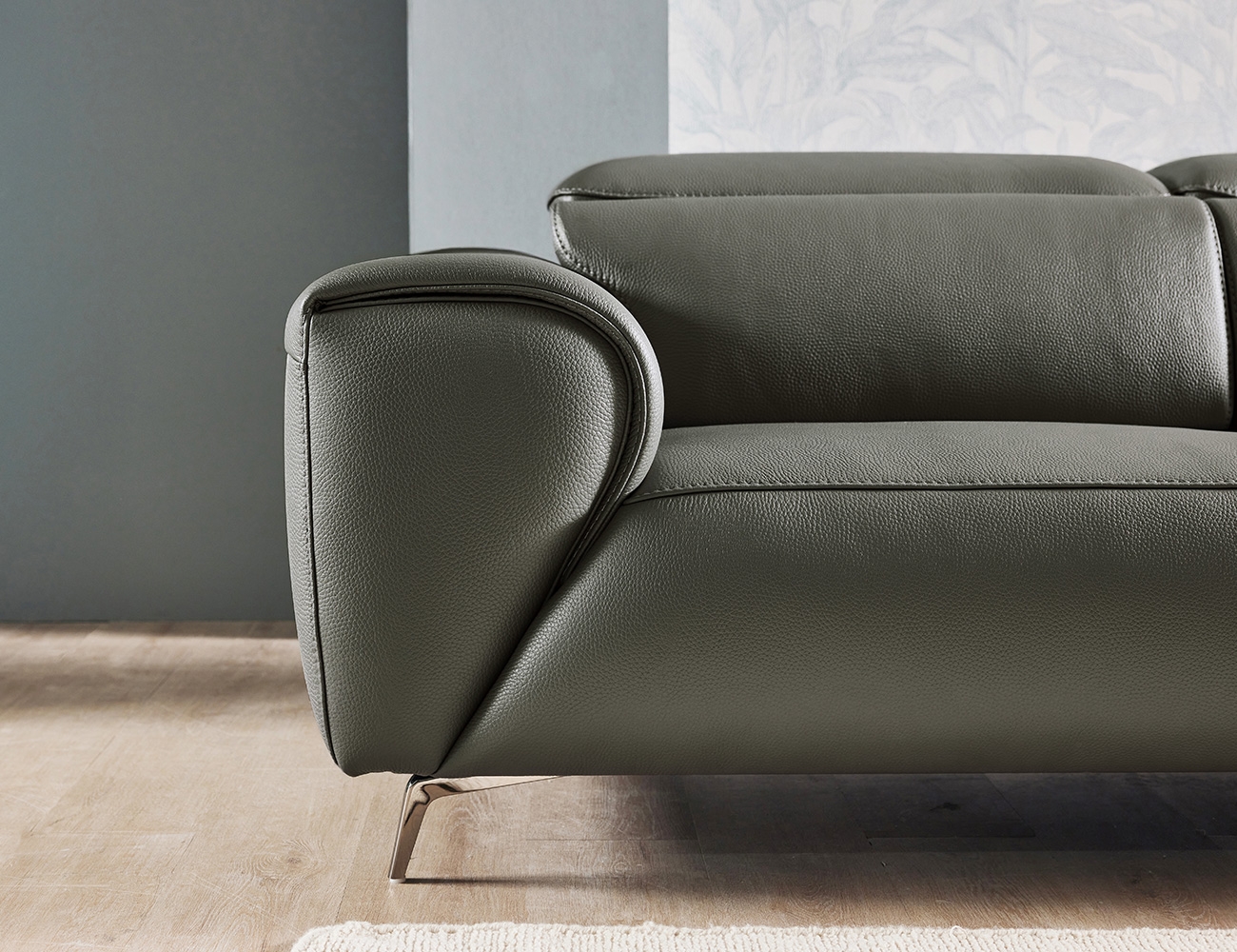 [Komo Day 17%] 뉴 클레버 3.5인 기능성 슈렁큰 천연면피 소가죽 소파+쿠션1개