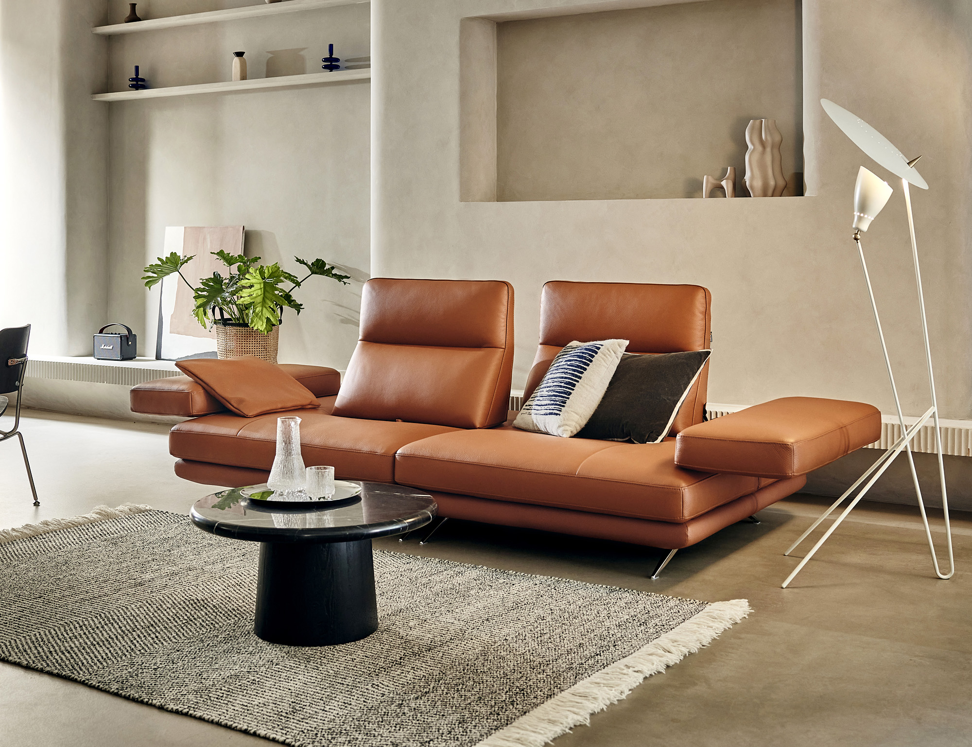 [Reva-lution 7%] 시그니처 와이드 3인 기능성 럭스 통가죽 천연면피 소가죽 소파+쿠션1개