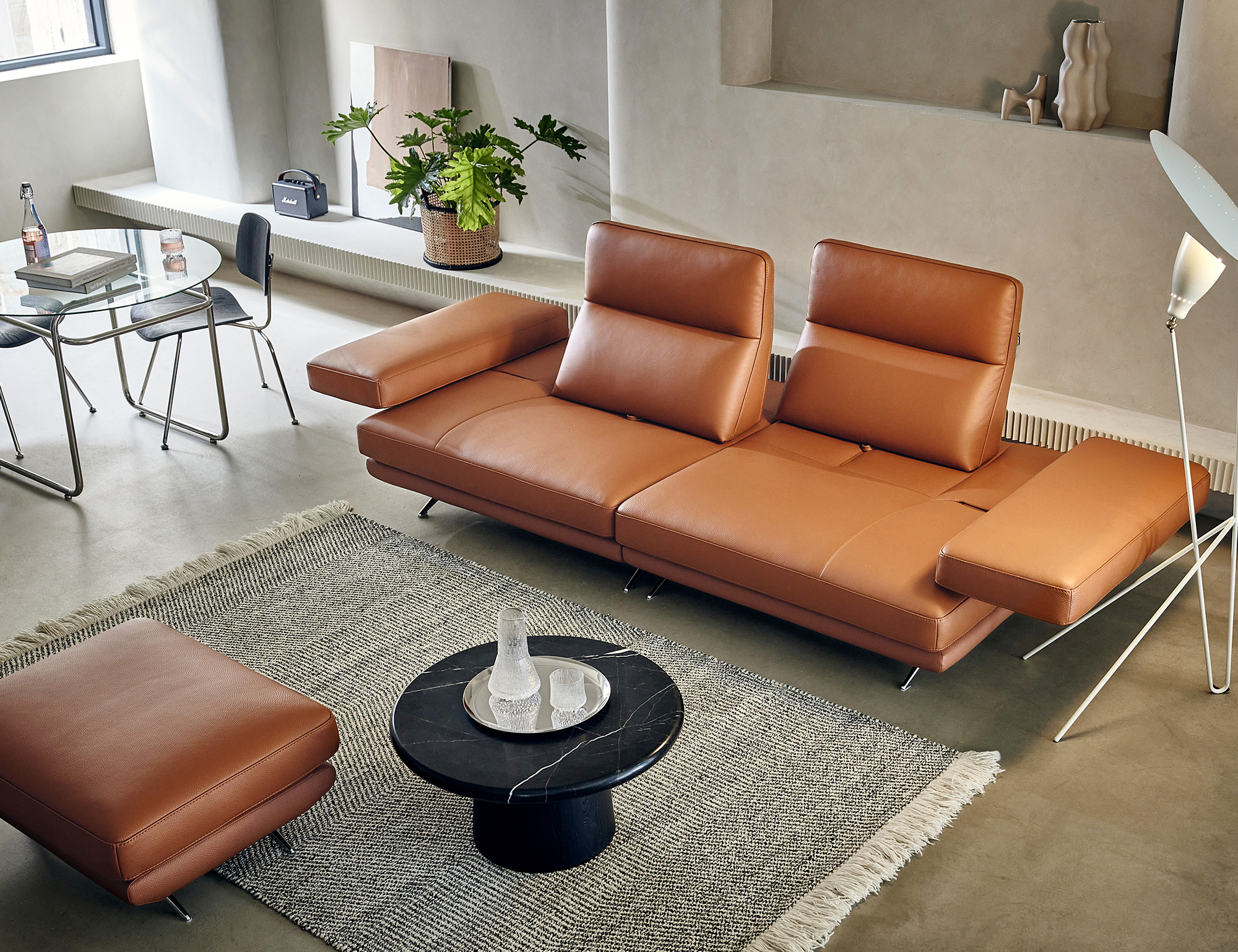 [Reva-lution 7%] 시그니처 와이드 3인 기능성 럭스 통가죽 천연면피 소가죽 소파+쿠션1개