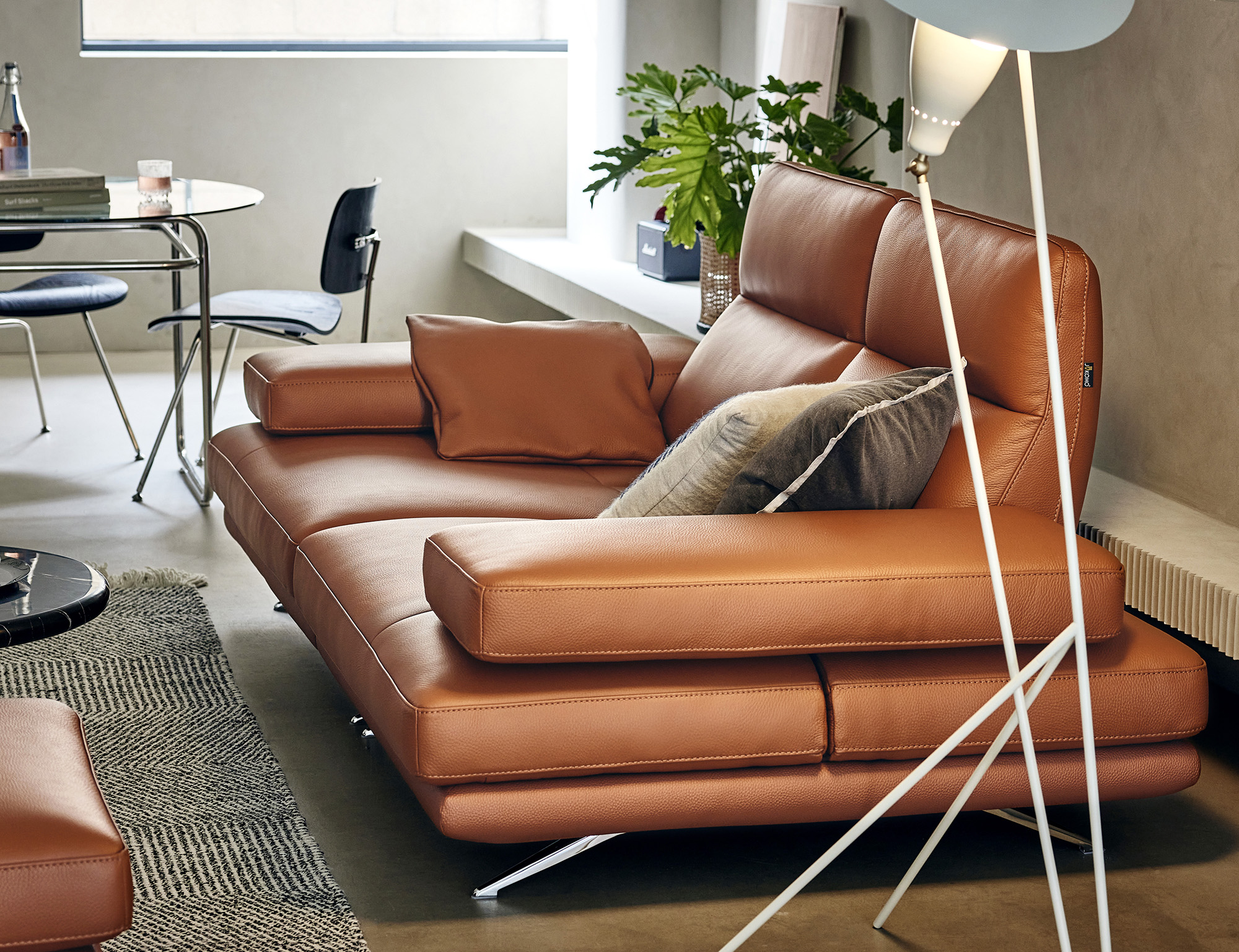 [Reva-lution 7%] 시그니처 와이드 3인 기능성 럭스 통가죽 천연면피 소가죽 소파+쿠션1개