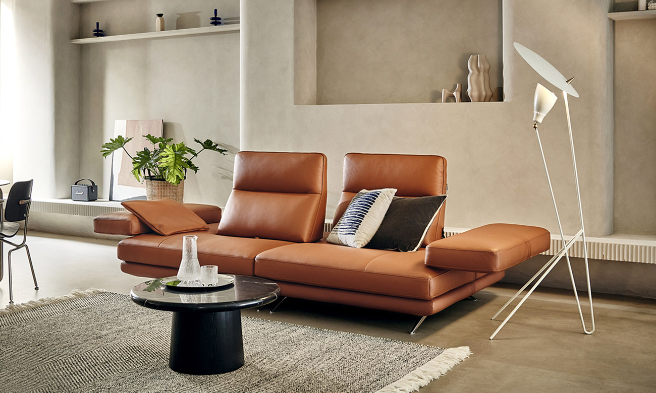 [Reva-lution 7%] 시그니처 와이드 3인 기능성 럭스 통가죽 천연면피 소가죽 소파+쿠션1개