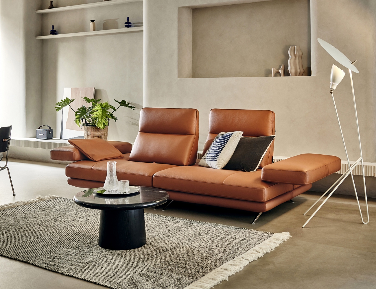 [Reva-lution 7%] 시그니처 와이드 3인 기능성 럭스 통가죽 천연면피 소가죽 소파+쿠션1개