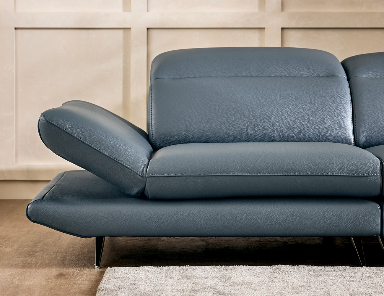 [CURATION 15%] 아빌라 4인 기능성 럭스 통가죽 천연면피 소가죽 소파(전측면가죽적용)+쿠션2개