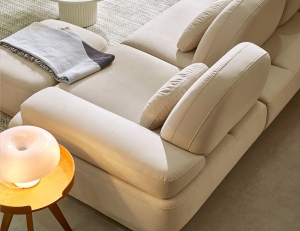 [Monthly Best 10%] 에센셜 스윙 4인 기능성 포위브 패브릭 소파+쿠션3개