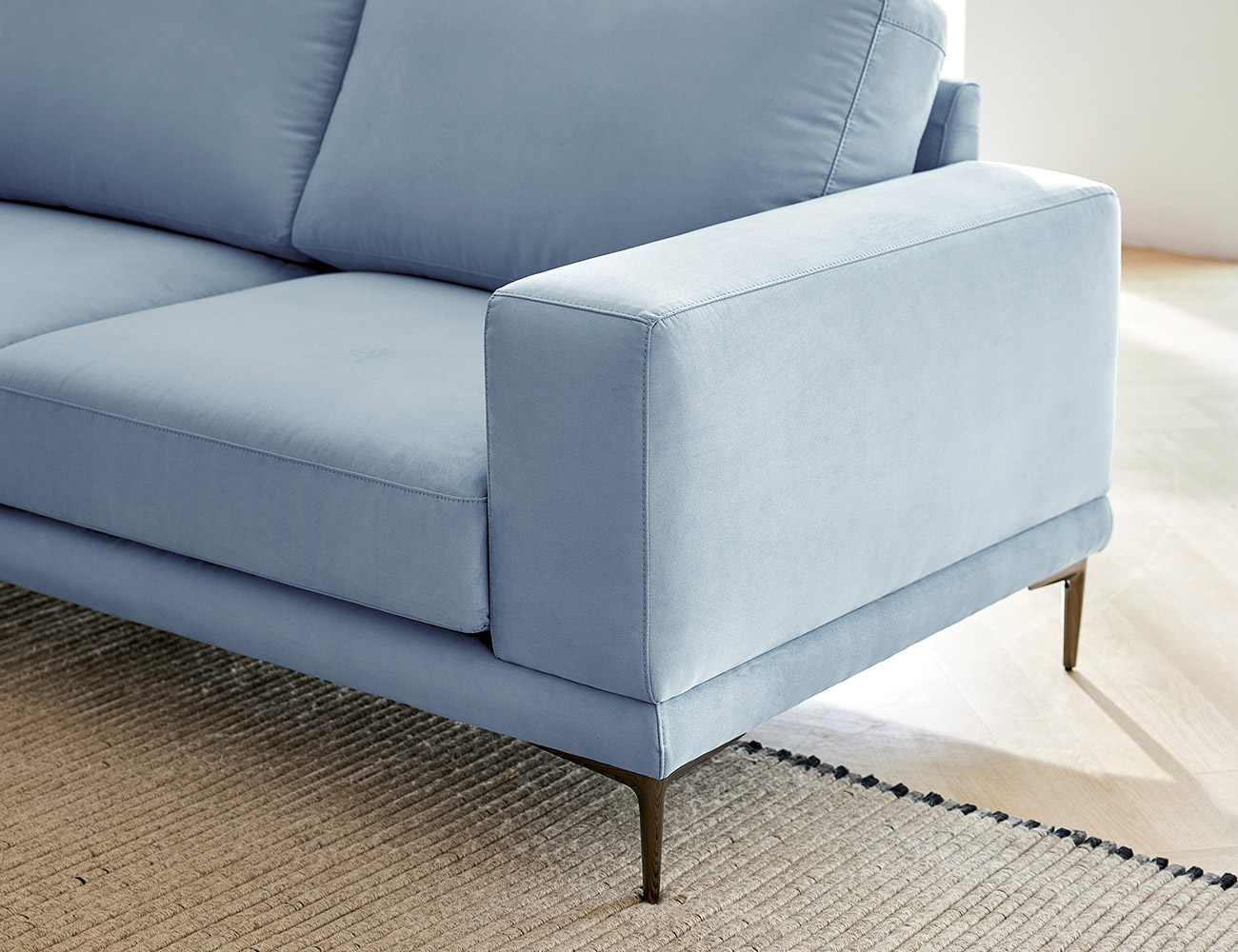 [소파 탐구 생활 5%] 미니메이 2인 스위브 패브릭 소파+쿠션1개