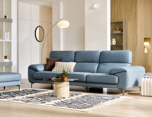 [소파 탐구 생활 5%] 라미에르II 3.5인 기능성 비텔로 통가죽 슈렁큰 천연면피 소가죽 소파(전측면가죽적용)