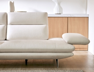 브뤼 4인 코너형 기능성 젠위브 패브릭 소파(3인+코너+1인)+쿠션4개