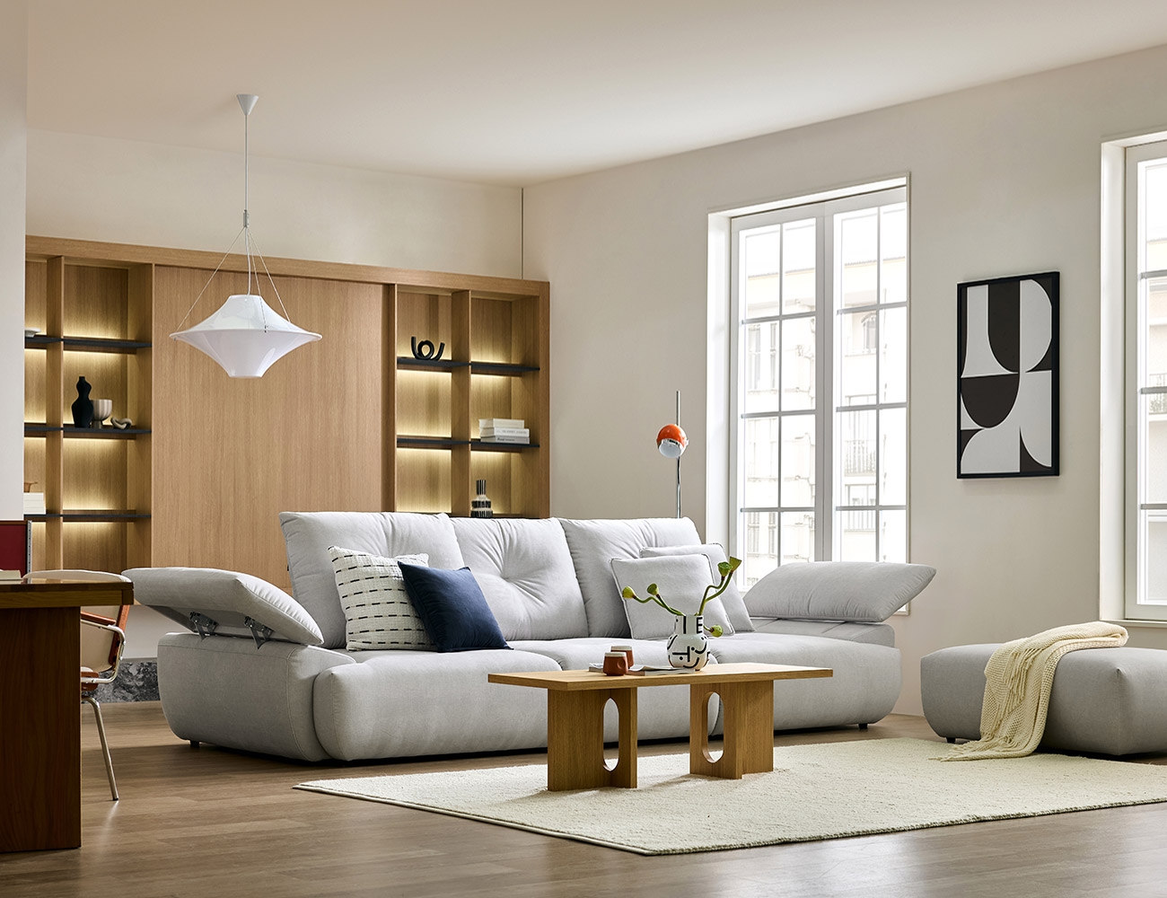 프란치노 4인 기능성 젠위브 패브릭 소파+쿠션2개