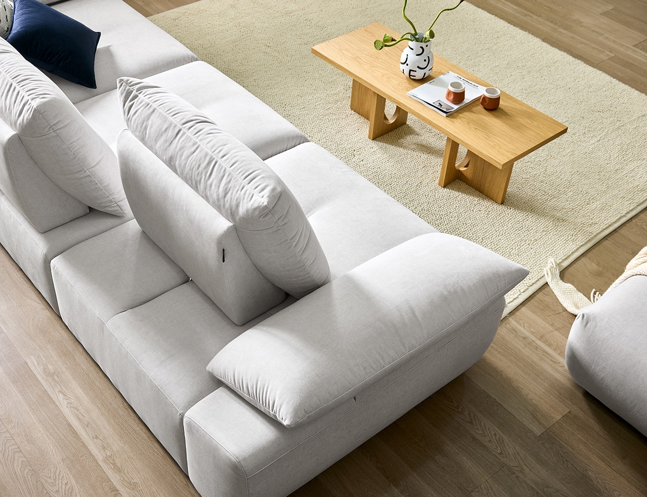 프란치노 4인 기능성 젠위브 패브릭 소파+쿠션2개