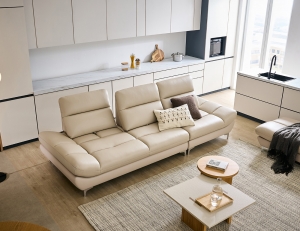 베러미ll 스윙 4인 기능성 천연면피 소가죽 소파