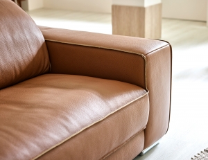 카너스 4인 비텔로 통가죽 슈렁큰 천연면피 소가죽 소파(전체가죽적용)+쿠션2개