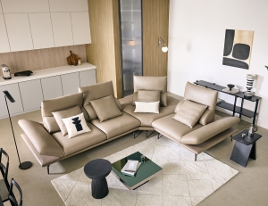 라이라 스윙 4인 코너형 기능성 슈렁큰 천연면피 소가죽 소파(전측면가죽적용)+쿠션4개