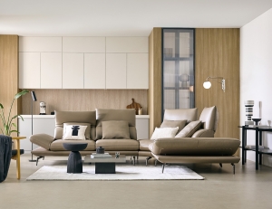 라이라 스윙 4인 코너형 기능성 슈렁큰 천연면피 소가죽 소파(전측면가죽적용)+쿠션4개