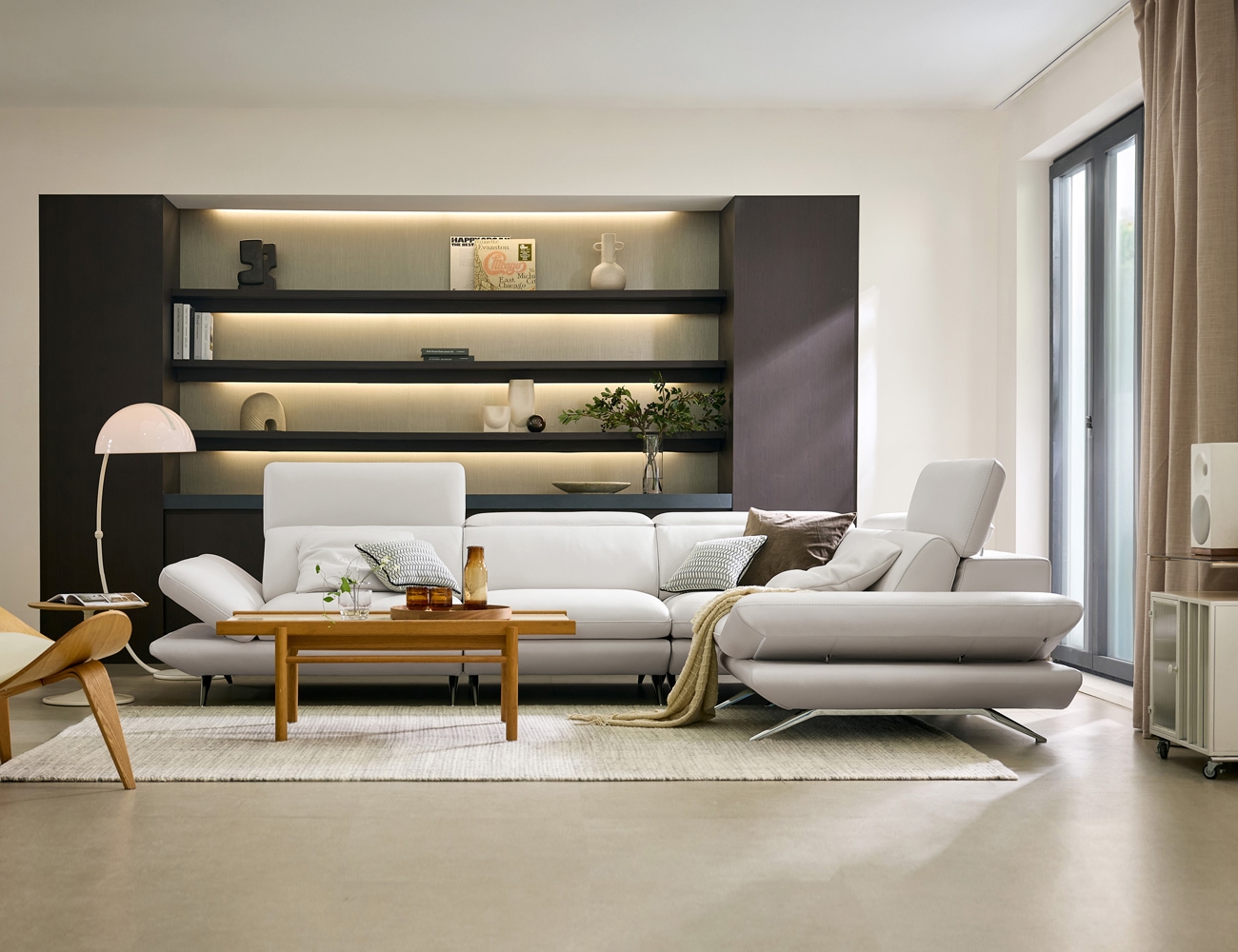 스펙트럼II 4인 코너형 기능성 비텔로 통가죽 슈렁큰 천연면피 소가죽 소파(전측면가죽적용)