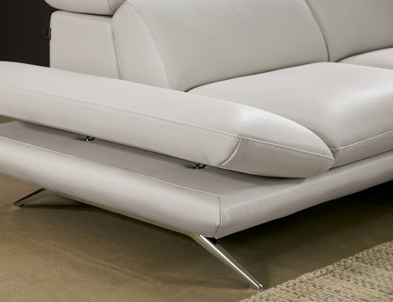 스펙트럼II 4인 코너형 기능성 비텔로 통가죽 슈렁큰 천연면피 소가죽 소파(전측면가죽적용)