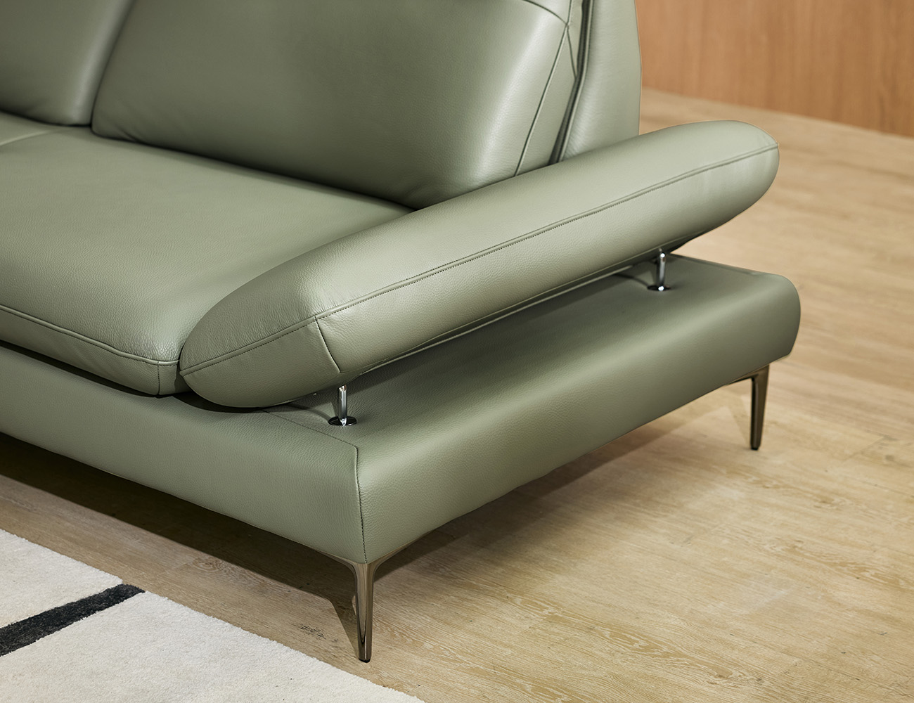 아세티II 3인 기능성 도나 천연면피 소가죽 소파(전측면가죽적용)+쿠션1개