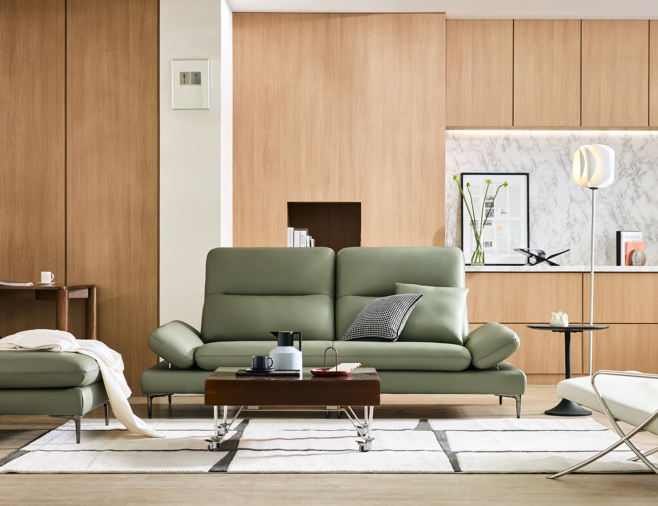 아세티II 3인 기능성 도나 천연면피 소가죽 소파(전측면가죽적용)+쿠션1개