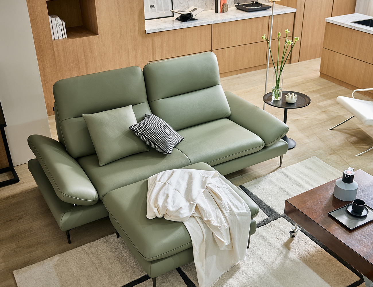 아세티II 3인 기능성 도나 천연면피 소가죽 소파(전측면가죽적용)+쿠션1개