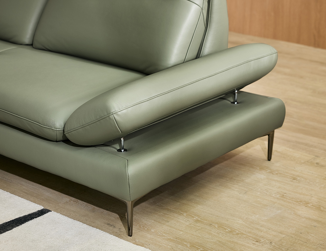 아세티II 3인 기능성 도나 천연면피 소가죽 소파(전측면가죽적용)+쿠션1개