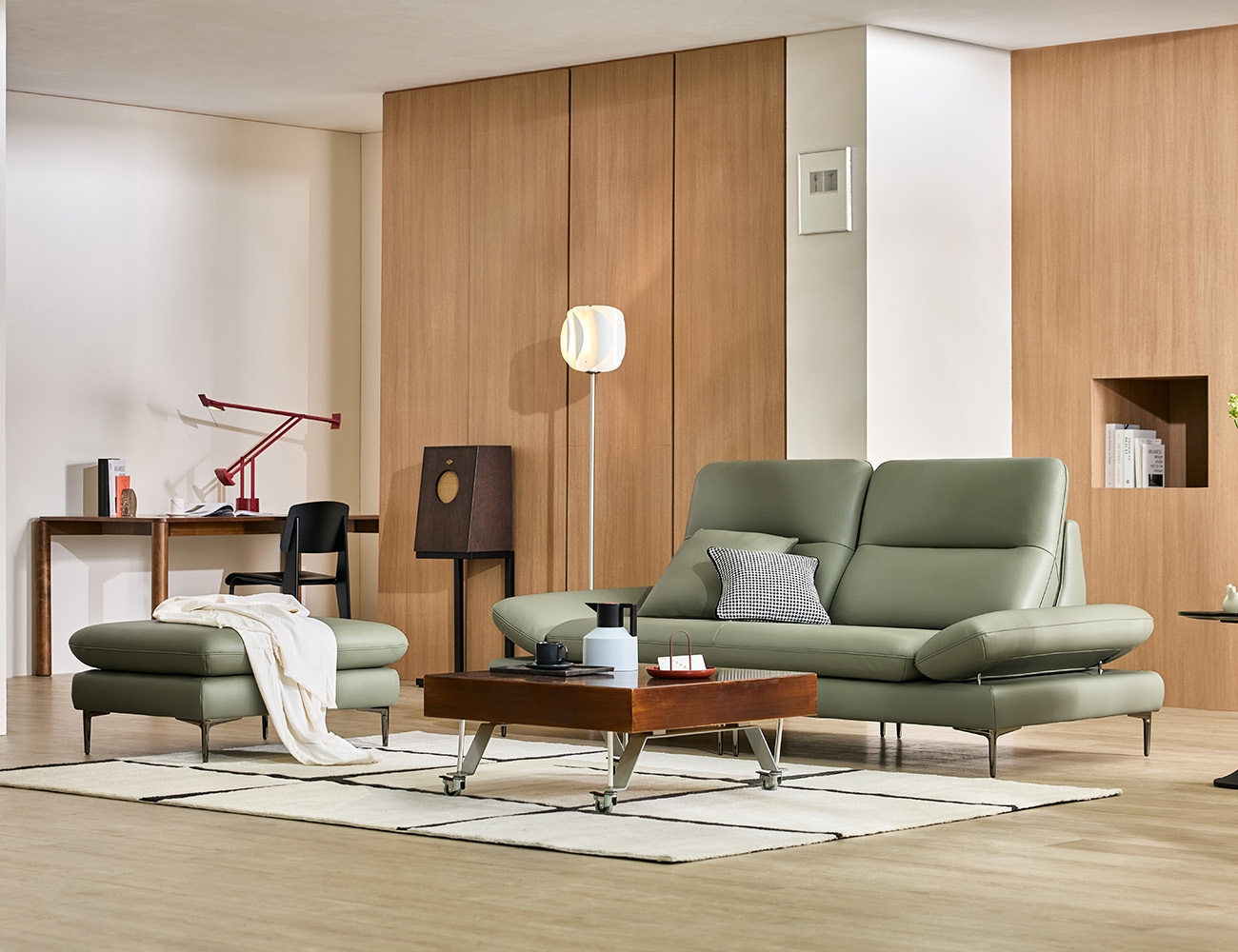 아세티II 3인 기능성 도나 천연면피 소가죽 소파(전측면가죽적용)+쿠션1개