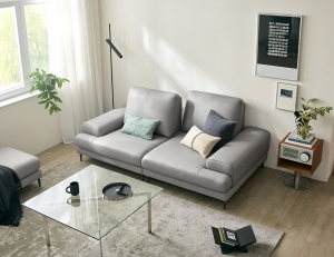 [싱어게인 10%] 포플랭 스윙 3인 기능성 천연면피 소가죽 소파