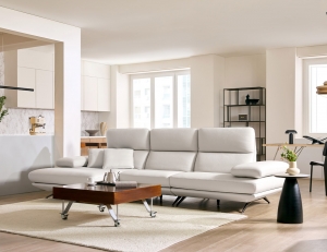 칼리아 4인 카우치형 기능성 비텔로 통가죽 슈렁큰 천연면피 소가죽 소파(전체가죽적용)+쿠션2개