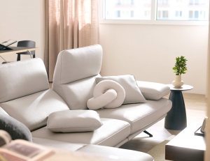 칼리아 4인 카우치형 기능성 비텔로 통가죽 슈렁큰 천연면피 소가죽 소파(전체가죽적용)+쿠션2개