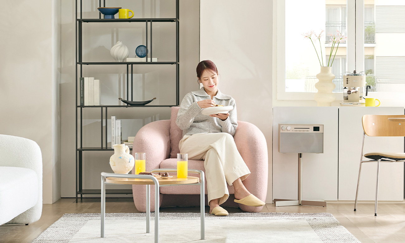 온레스 1인 얀위브 패브릭 소파+쿠션1개