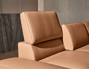 [소파 탐구 생활 5%] 시그니처 하이 3.5인 기능성 럭스 통가죽 천연면피 소가죽 소파+쿠션4개(허리2개/소2개)