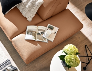 [소파 탐구 생활 5%] 시그니처 하이 3.5인 기능성 럭스 통가죽 천연면피 소가죽 소파+쿠션4개(허리2개/소2개)