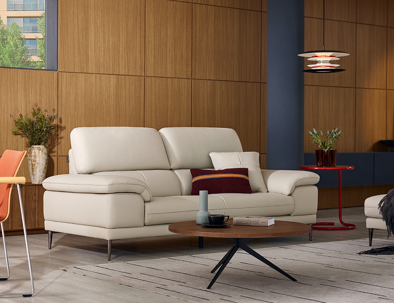 [소파 탐구 생활 5%] 바스토 3인 럭스 통가죽 천연면피 소가죽 소파