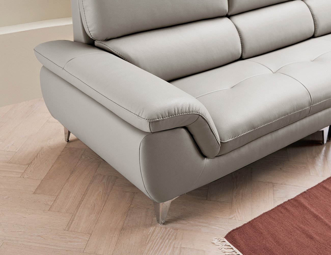 러버블 컴팩트 3.5인 노빌레타 이태리 천연면피 소가죽 소파