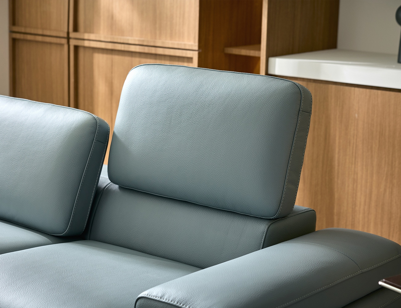 미엘르 하이 3인 기능성 피아나 이태리 통가죽 천연면피 소가죽 소파+쿠션2개