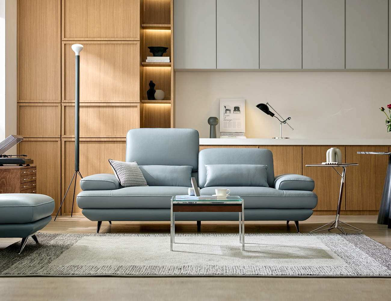 미엘르 하이 3인 기능성 피아나 이태리 통가죽 천연면피 소가죽 소파+쿠션2개