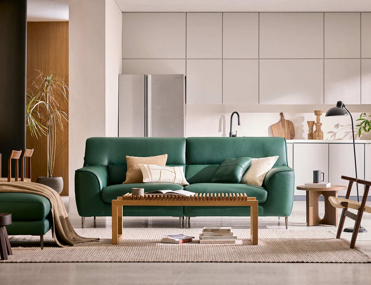 카데나 3인 비텔로 통가죽 슈렁큰&nbsp;천연면피 소가죽 소파(전면가죽적용)+쿠션1개