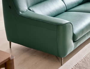 카데나 3인 비텔로 통가죽 슈렁큰&nbsp;천연면피 소가죽 소파(전면가죽적용)+쿠션1개