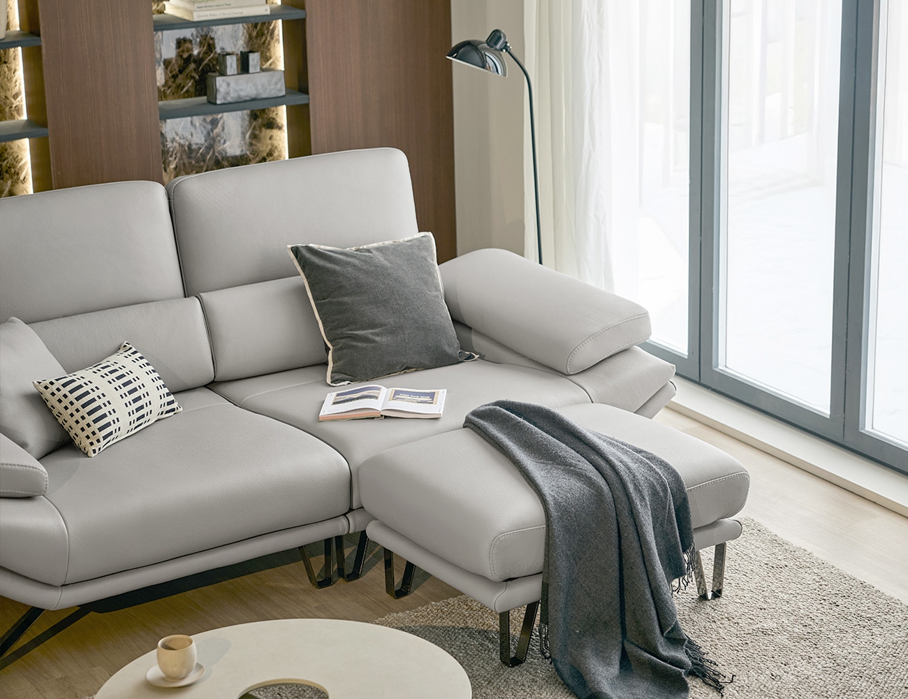 베루스 3인 기능성 비텔로 통가죽 슈렁큰 천연면피 소가죽 소파(전체가죽적용)+쿠션1개