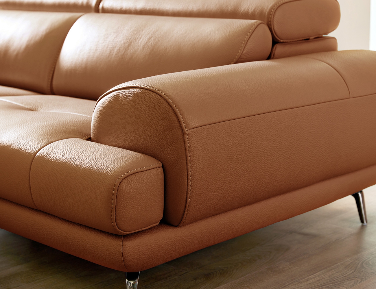 루디아 3인 기능성 노빌레타 이태리 천연면피 소가죽 소파+쿠션1개