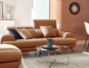 루디아 3인 기능성 노빌레타 이태리 천연면피 소가죽 소파+쿠션1개