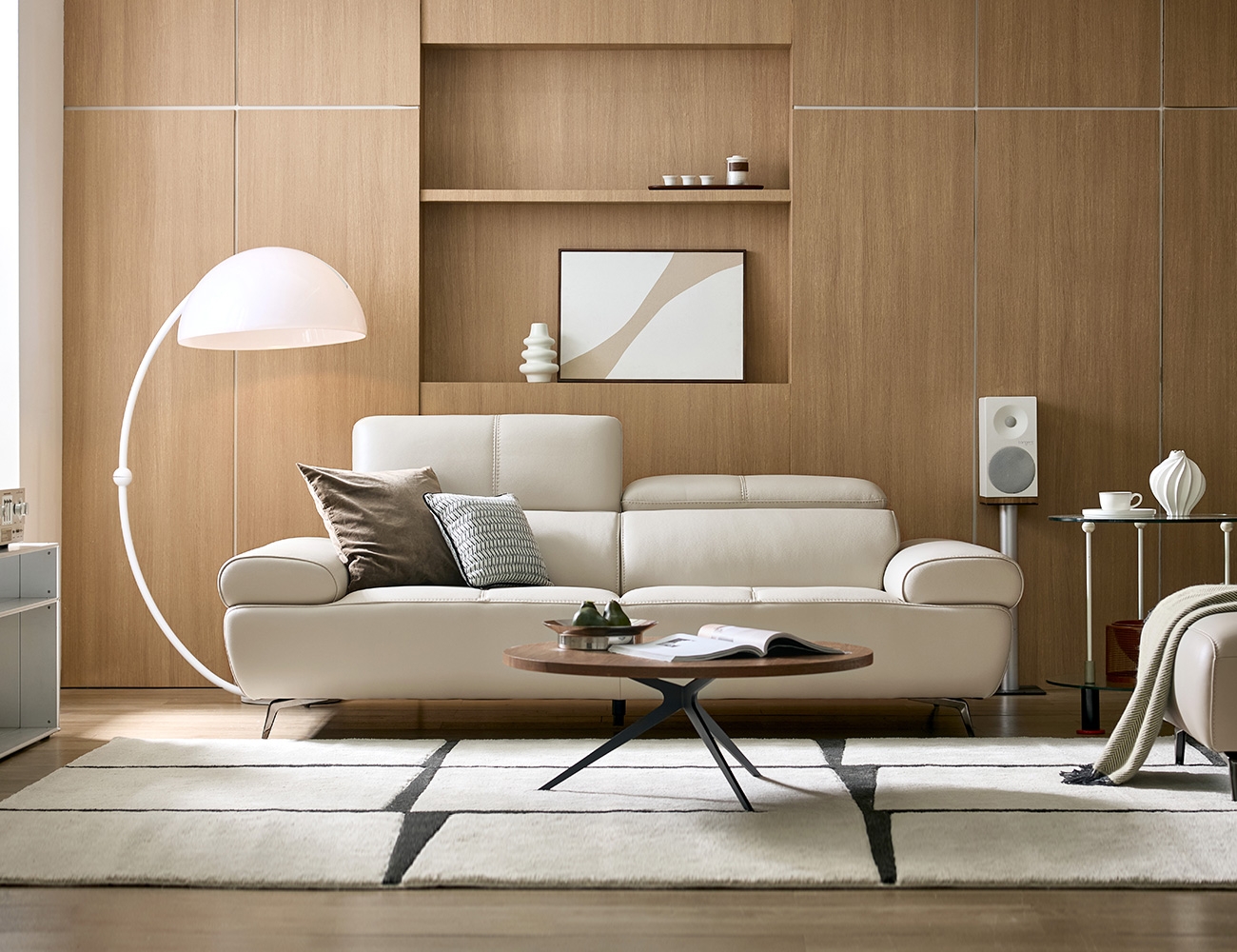 오딘 3인 기능성 슈렁큰 천연면피 소가죽 소파