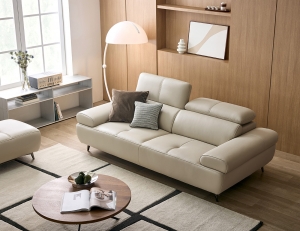 오딘 3인 기능성 슈렁큰 천연면피 소가죽 소파