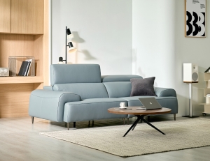 리즈 3인 기능성 피아나 이태리 통가죽 천연면피 소가죽 소파(전측면가죽적용)