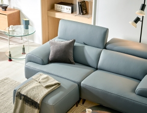 리즈 3인 기능성 피아나 이태리 통가죽 천연면피 소가죽 소파(전측면가죽적용)